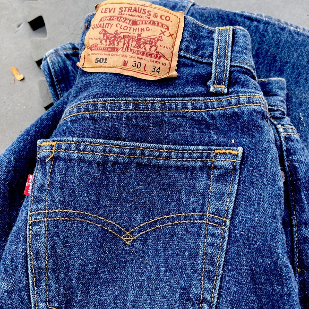 リーバイス501 MADE IN THE USA W30 L34 LEVI'S 501】Made in U.S.A. 90's straight denim pants W30 L34