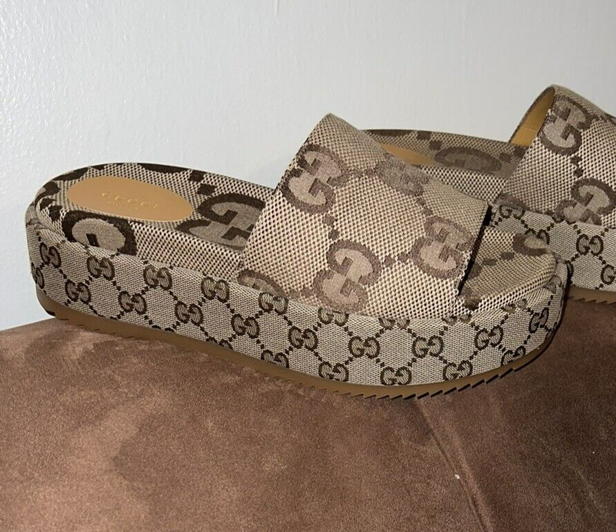 Gucci Angelina Maxi GG Platform Slide Sandals | eBay