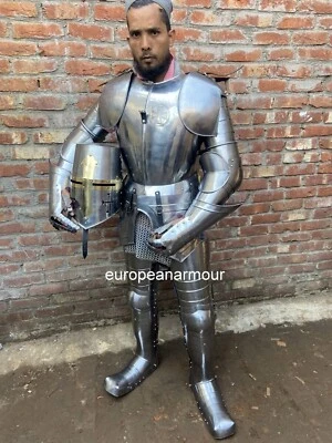 Templerritter Mittelalterliche Rüstung Krieg Templer Kampf Ganzkörperrüstung Kos - Bild 1 von 4