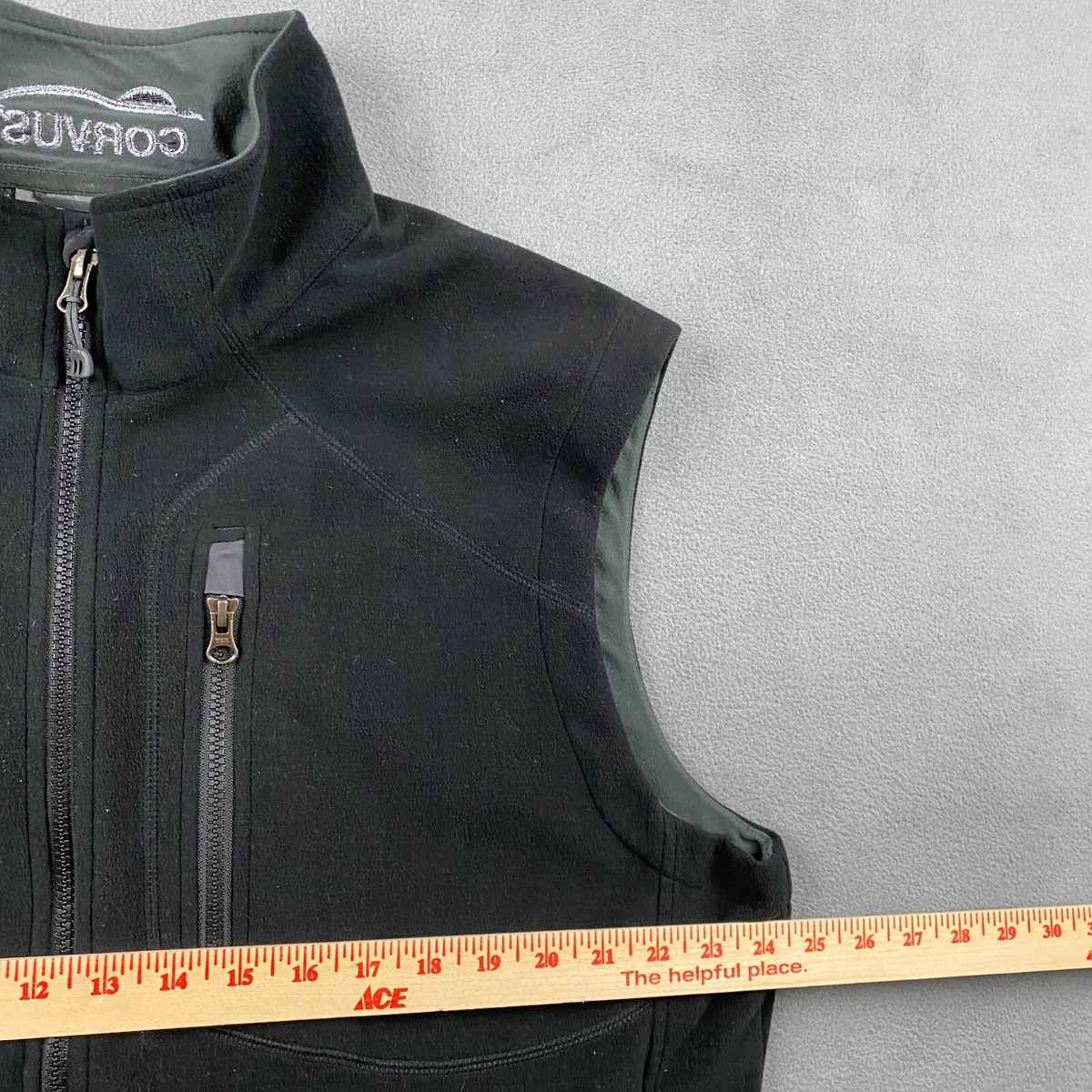 Vintage REI Vest Mens Extra Large Black Full Zip Fleece Vintage REI Vest Mens Extra Large Black Full Zip Fleece