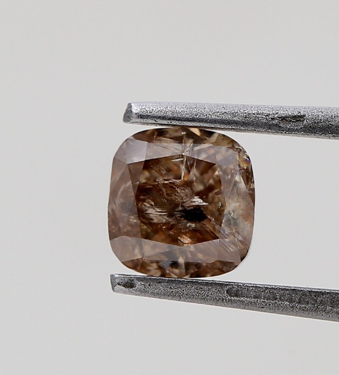 Natural Loose Diamond Brown Cushion Shape Brilliant Cut