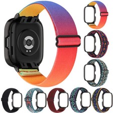 For Redmi Watch 3/3 Lite Watch 3 Active Nylon Woven Elasticity Strap Band + Case