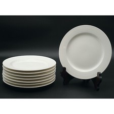 Food Network Ripple White Stoneware 8.25" Salad Plate