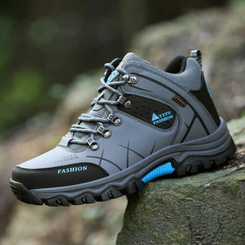 Herren Wasserdichte Knöchelstiefel Outdoor Leder Stiefel Wanderschuhe Stiefel - Bild 18 von 28