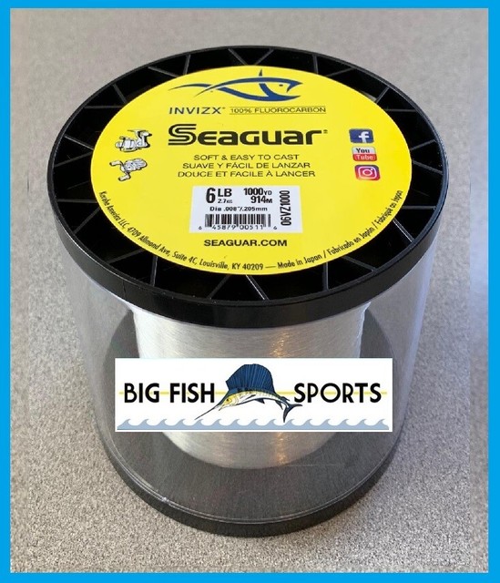 SEAGUAR INVIZX FLUOROCARBON FISHING LINE 1000 YARDS VZ1000 select lb