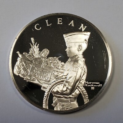731 oz ASW 925 Silver - Norman Rockwell Boy Scouts - Franklin Mint
