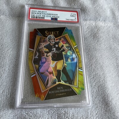 2021 Panini Select Ben Roethlisberger #129 Die-Cut Tie-Dye Prizm 9