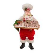 Kurt Adler 11-Inch Fabriché Santa with Gingerbread Train