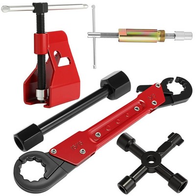 5 Pcs Angle Stop Wrench Kit Plumbing Tool, Compression Sleeve Puller for 1/2''...