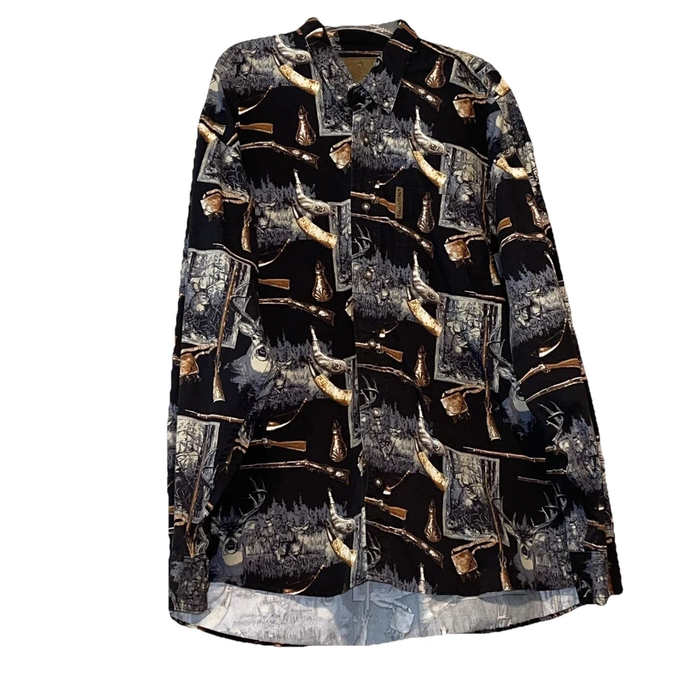 Legendary whitetails deer guns hunting shirt mens size large has pocket euc e120 - Image 2 of 4