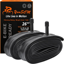 2-PCS 26" Heavy Duty Bike Tubes 26X1.75/1.95/2.125/2.25 AV Schrader Valve 26"