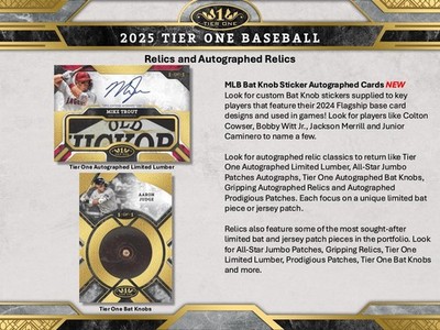 2025 Topps Tier One Baseball Hobby Box | eBay