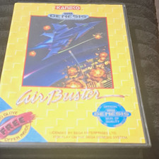 Air Buster Sega Genesis 1991 (Tested!) Kaneko Game & Case Official Authentic