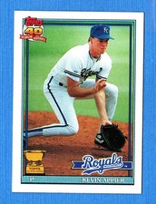 1991 Topps #454A Kevin Appier All-Star Rookie ERR/'90 Omaha stat/line omitted