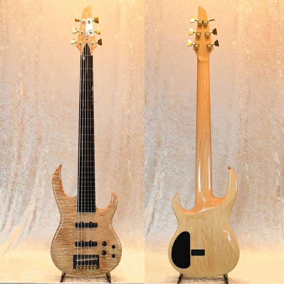 CARVIN LB-76F Sin trastes Usado Cuerpo de arce Diapasón de ébano Natural con estuche blando Foto 4 de 4