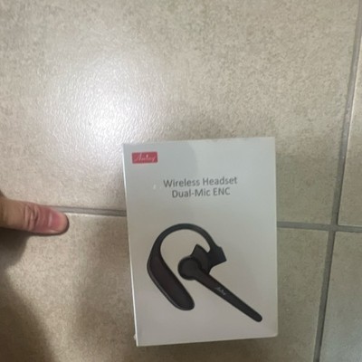 Aminy Bluetooth Wireless Ear-hook Headset Dual-Mic ENC Built-In Mic Black