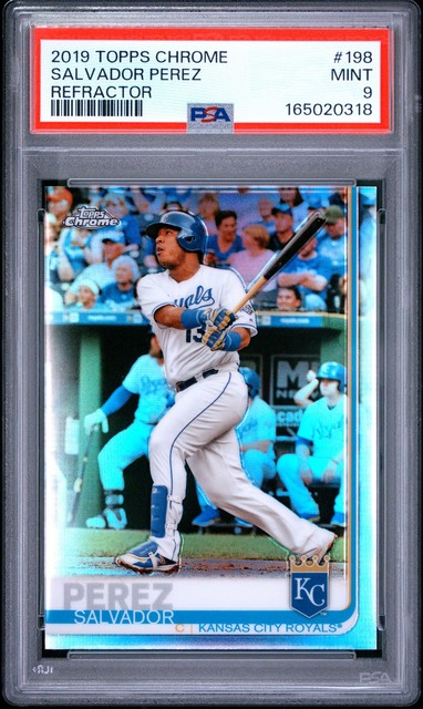 2019 Topps Chrome Refractor #198 Salvador Perez PSA 9