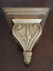 Decorative wall sconce, gold scroll with large, with edge for picture, 10" tall — photo 1