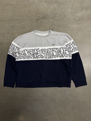 Lacoste x Keith Haring Color Block Sweatshirt Pullover Crewneck