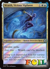 Wraith, Vicious Vigilante 0160 MTG Marvel's Spider-Man Uncommon NP Foil