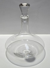 Vintage Clear Glass Ships Decanter With Stopper 11" Simple Elegance
