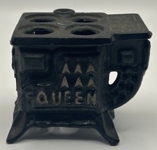 Vintage Queen Mini Cast Iron Stove Salesman Advertisement MCM