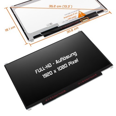 13,3'' LED Display matt Ersatz für LG Display LP133WF2-SPL1 Full-HD 1920x1080