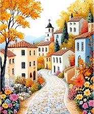 Village Paint by Numbers Kit 30x40cm Landscape DIY Craft