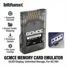 GameCube Wii Memory Card SD Adapter Bitfunx FlipperMCE NGC Micro SD GCMCE New