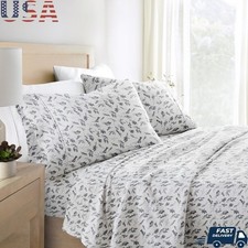 Cozy 100 Cotton Flannel Sheet Set Deep Pocket Bedding Ultra Soft 4 Piece New