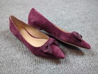 Lauren Ralph Lauren Shoes Womens 9.5 Purple Londyn Bow Ballet Flat Suede