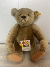 Vintage STEIFF Tan Jointed 15" Teddy Bear 0155/42 w/ Yellow Ear Tag West Germany