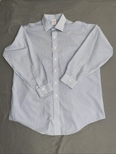 Brooks Brothers Shirt Mens 16.5-34 Blue Oxford Traditional Fit Non Iron Cotton