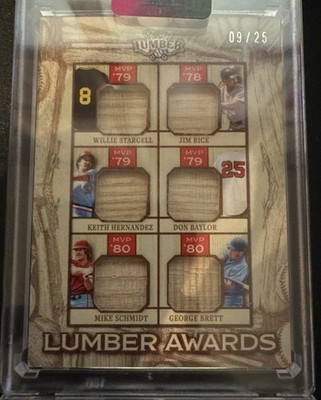 2025 Leaf Lumber - Lumber Awards Mike Schmidt, George Brett, Jim Rice #LA-17...