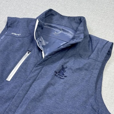 Zero Restriction Golf Vest Mens Large Blue Windbreaker Insulated Full Zip