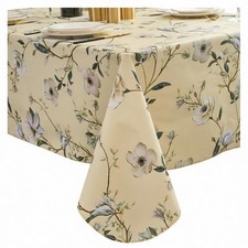 Pioggia Vinyl Tablecloth with Flannel Backing - Waterproof, Oil-Proof, Easy to C