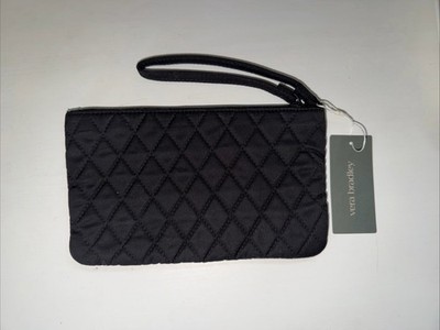 Vera Bradley Moonless Night Essential Zip Wristlet Ultralight Quilted Black NWT