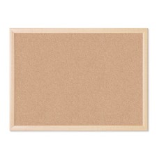 U Brands 17 x 23 in. Cork Bulletin Board, Natural Maple Wood-Style Frame