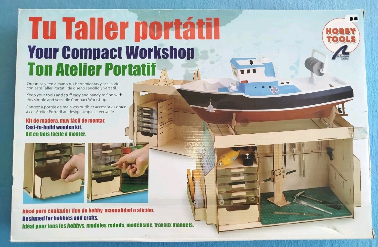 Artesania Latina 27648 station de travail compacte en bois noble