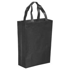 10Pcs 36x25cm Reusable Gift Bag Vertical Style Non-Woven Black