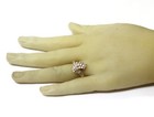 14k yellow gold 1.12ct VS1 H diamond cluster ring 4.1g estate vintage womens 6.5 — photo 8