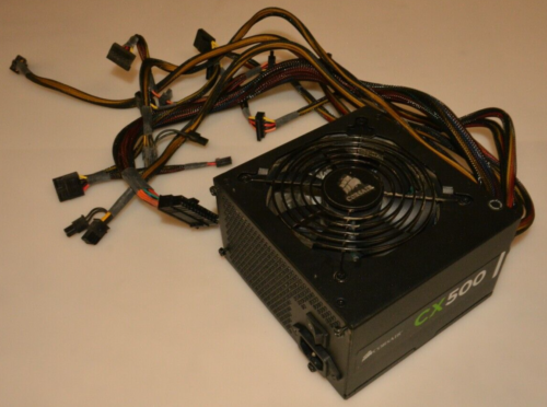 CORSAIR CX500 75-001667 POWER SUPPLY TESTED AND WORKING - Picture 1 of 10