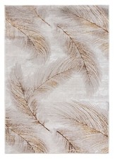 Image of Stylish Feather Area Rug Plush Modern Design Carpet Contemporary Living Room Mat