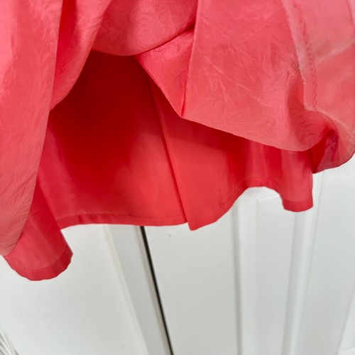 J. Crew Women's Coral Pink Tank Dress with a Ruffle Neckline 100% Silk Size 2 - Picture 8 of 11