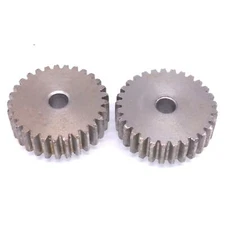2pcs 1 Mod 30T Spur Gear 45# Steel Motor Pinion Gear Thickness 10mm
