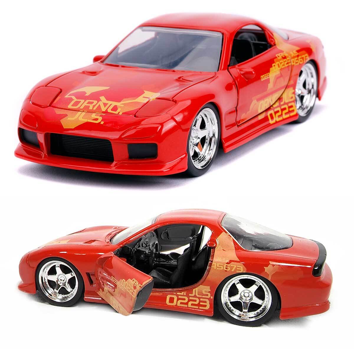 1:24ワイスピ  ORANGE JULIUS&#39;s MAZDA RX-7 Fast & Furious 1993 Mazda RX-7 1:24 Scale Diecast Model