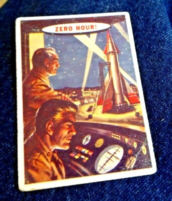 TOPPS SPACE CARD SPACE CARDS ZERO HOUR NO.15  T.C.G. 1957