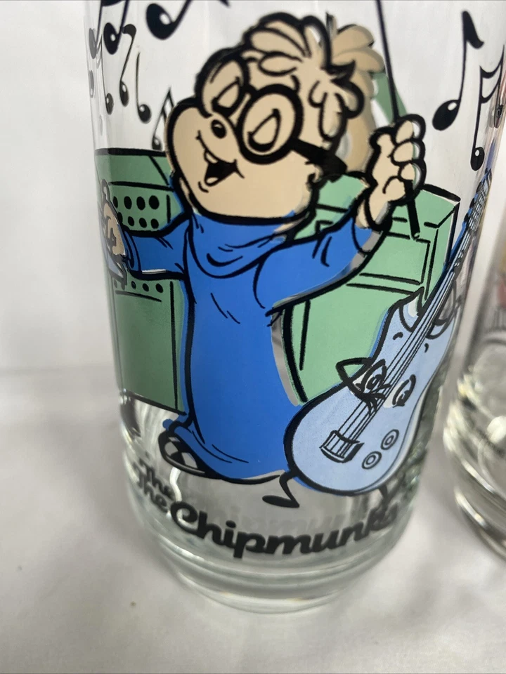 Libby винтажный 1985 Alvin и бурундуки очки Simon чипетки комплект из 2 - Изображение 3 из 4