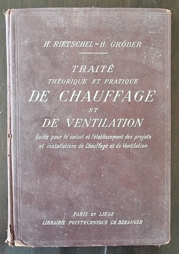 Traité théorique et pratique de chauffage et de ventilation par Rietschel-Gröber - 第 1/10 張圖片