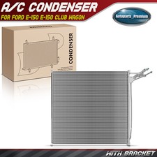 AC Condenser w/ Bracket for Ford E-150 E-250 2003-2007 E-350 Super Duty 99-06